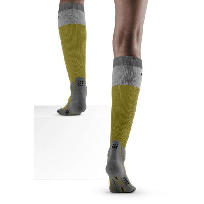 Sosete compresie medii - hiking light merino socks W - olive | grey