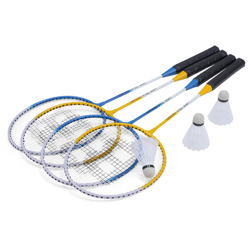 Toyrific Juego de bádminton 4 jugadores Baseline Pro