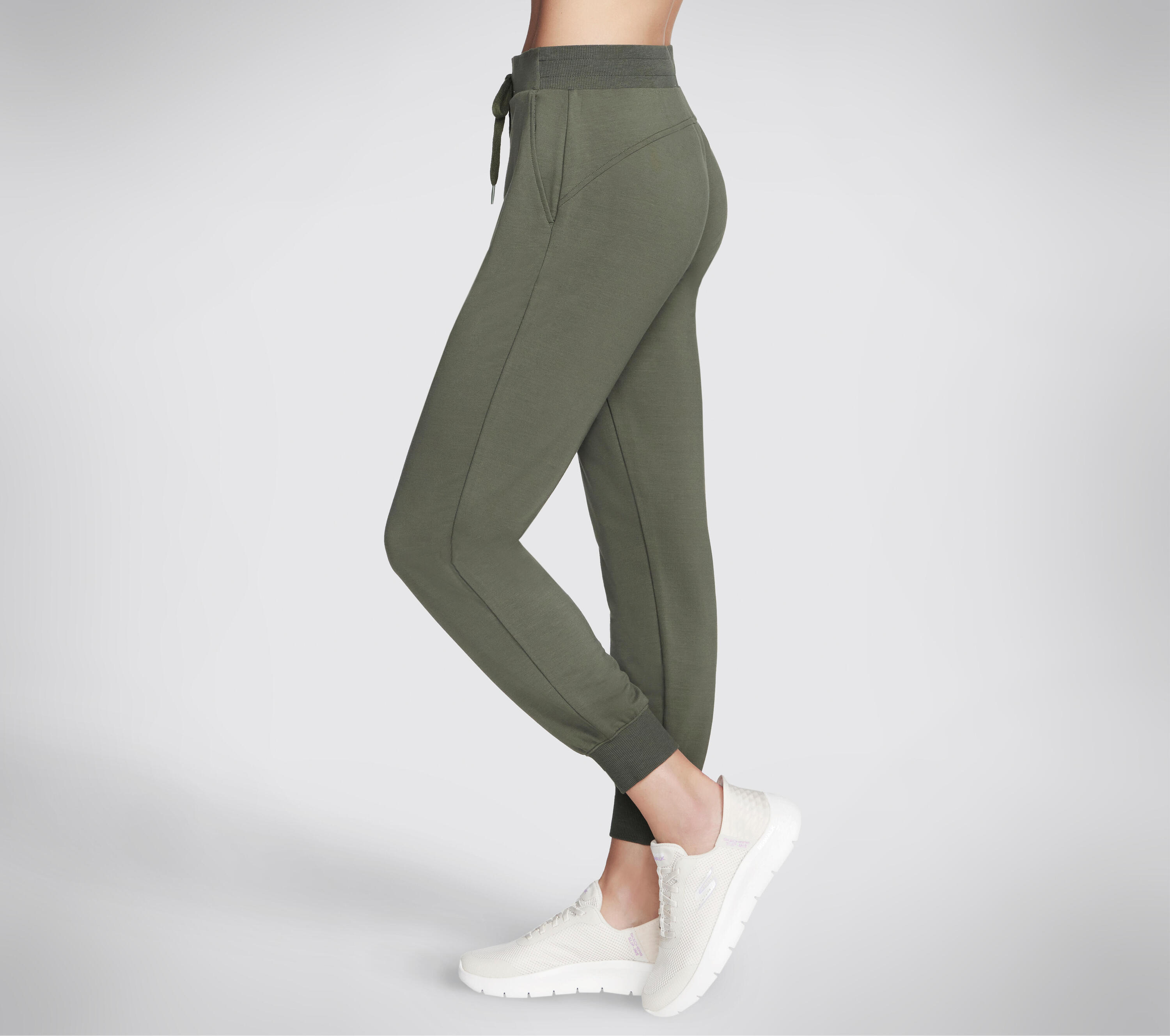 Jogging femme SKECHLUXE RENEW JOGGER vert foncé 3/3