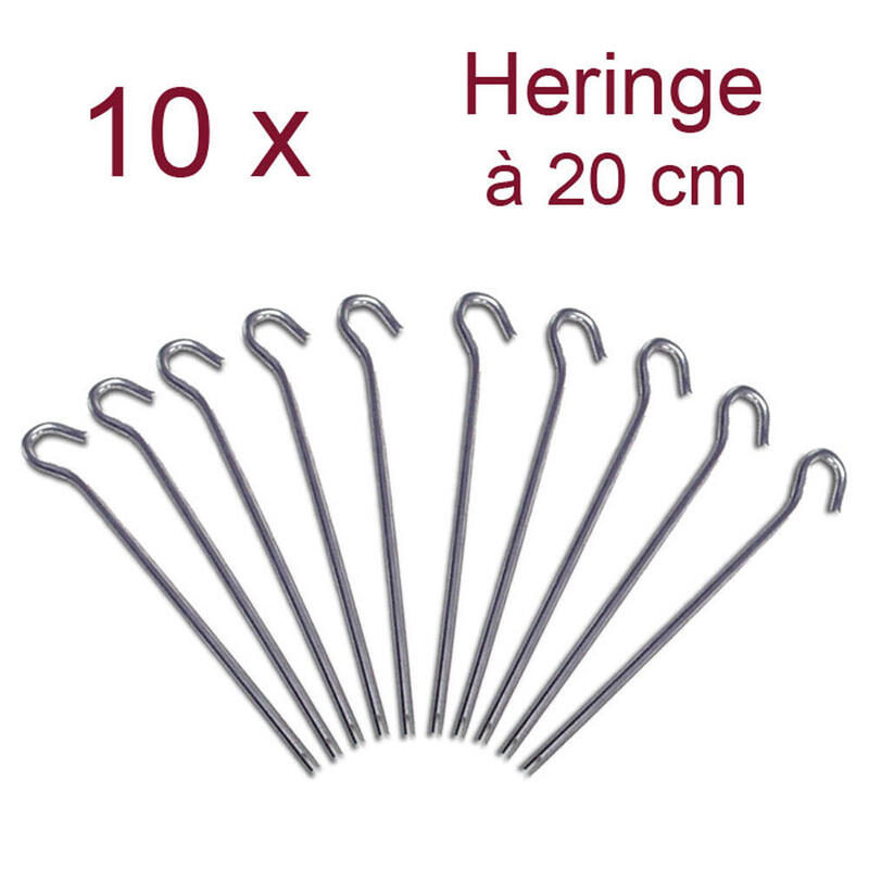 10 x haringen 20 cm rotsnagel tentharing grondnagel 4 mm stalen nagels