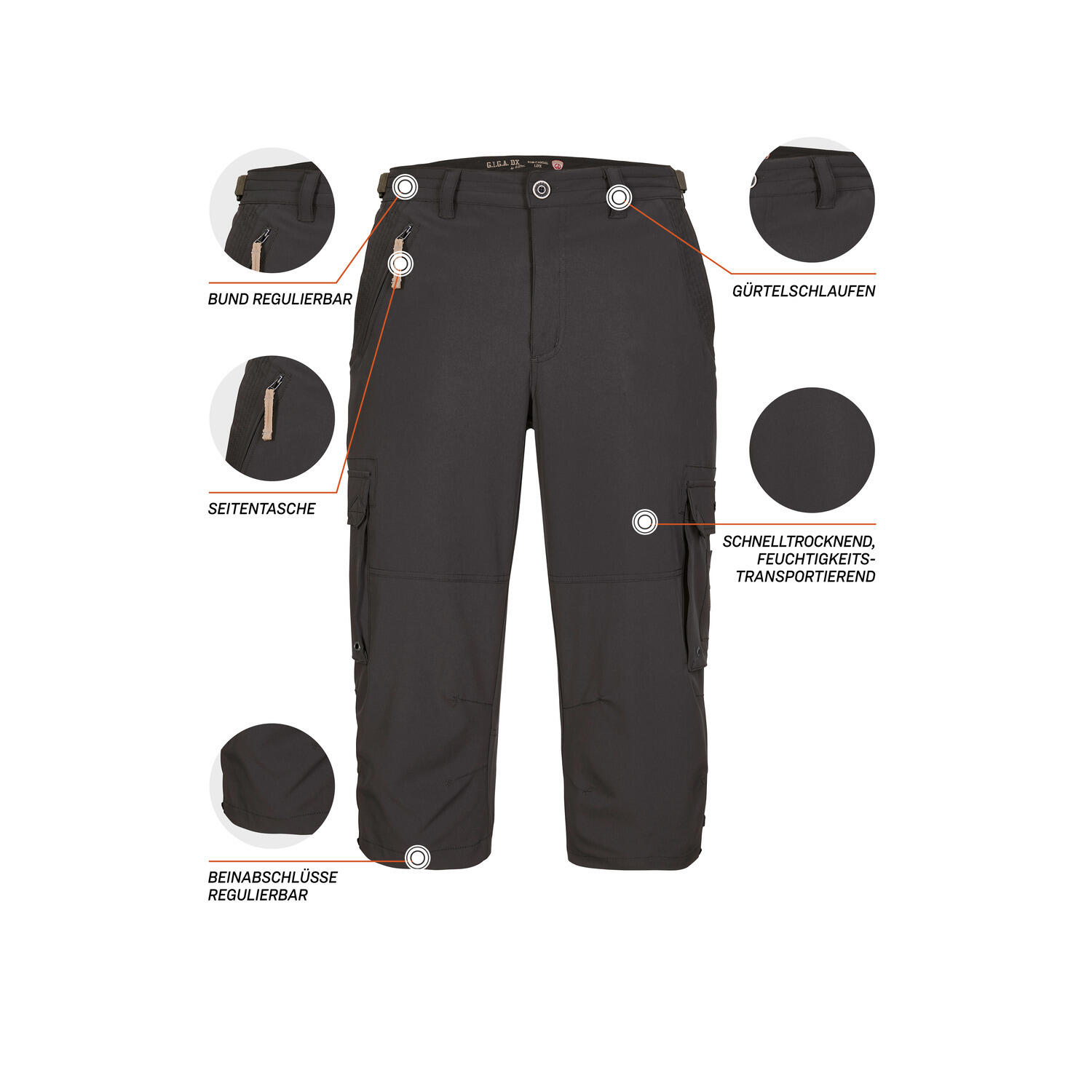 Herren 3/4 - Hose GS 35 MN PNTS 6/6