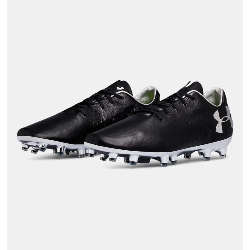 Botas De Fútbol Under Armour Magnetico Pro Fg Negro Y Plata