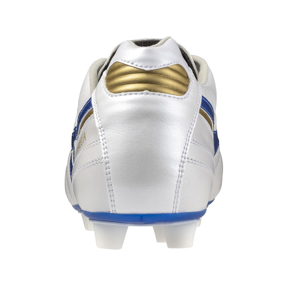 Buty piłkarskie męskie Mizuno Morelia II Elite Md white/laser blue/gold 5/7