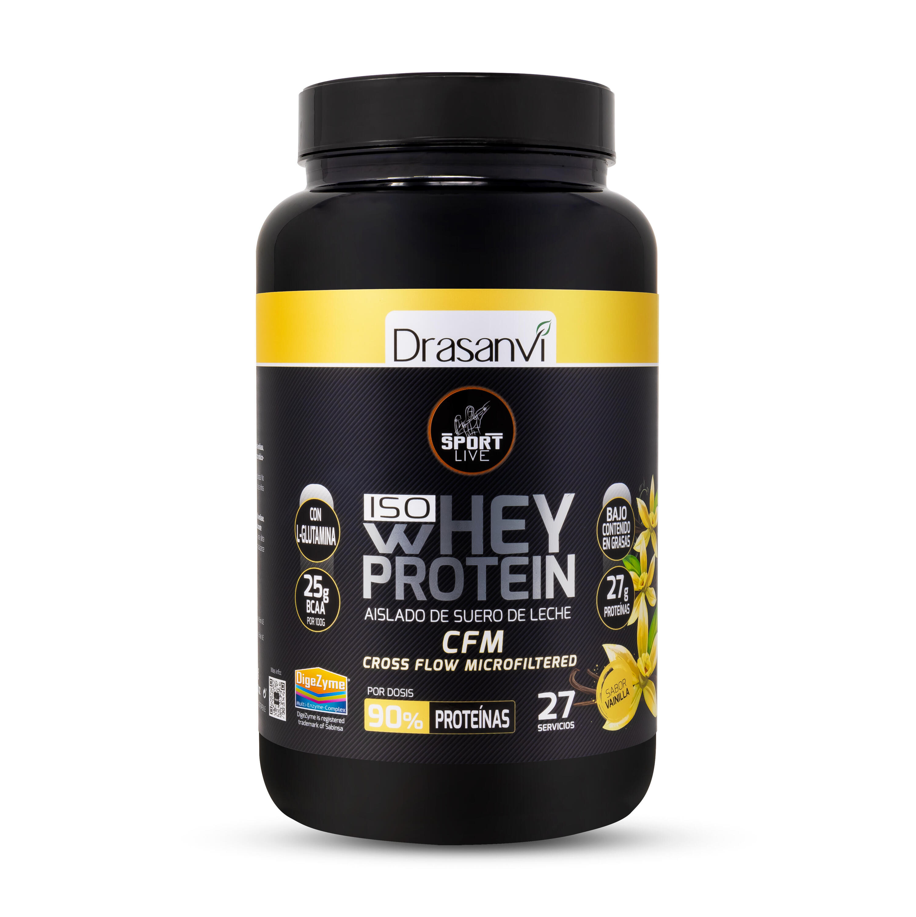 DRASANVI Proteína Whey Isolada Sport Live - Baunilha - 800Gr