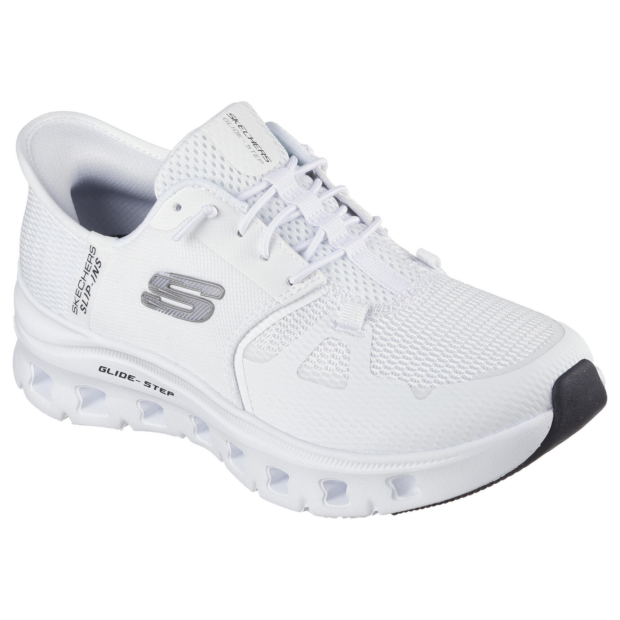 Skechers - Baskets Slip-on Femme Glide-step Pro Blanc / Argent - Baskets - Blanc|gris - 36 - Decathlon