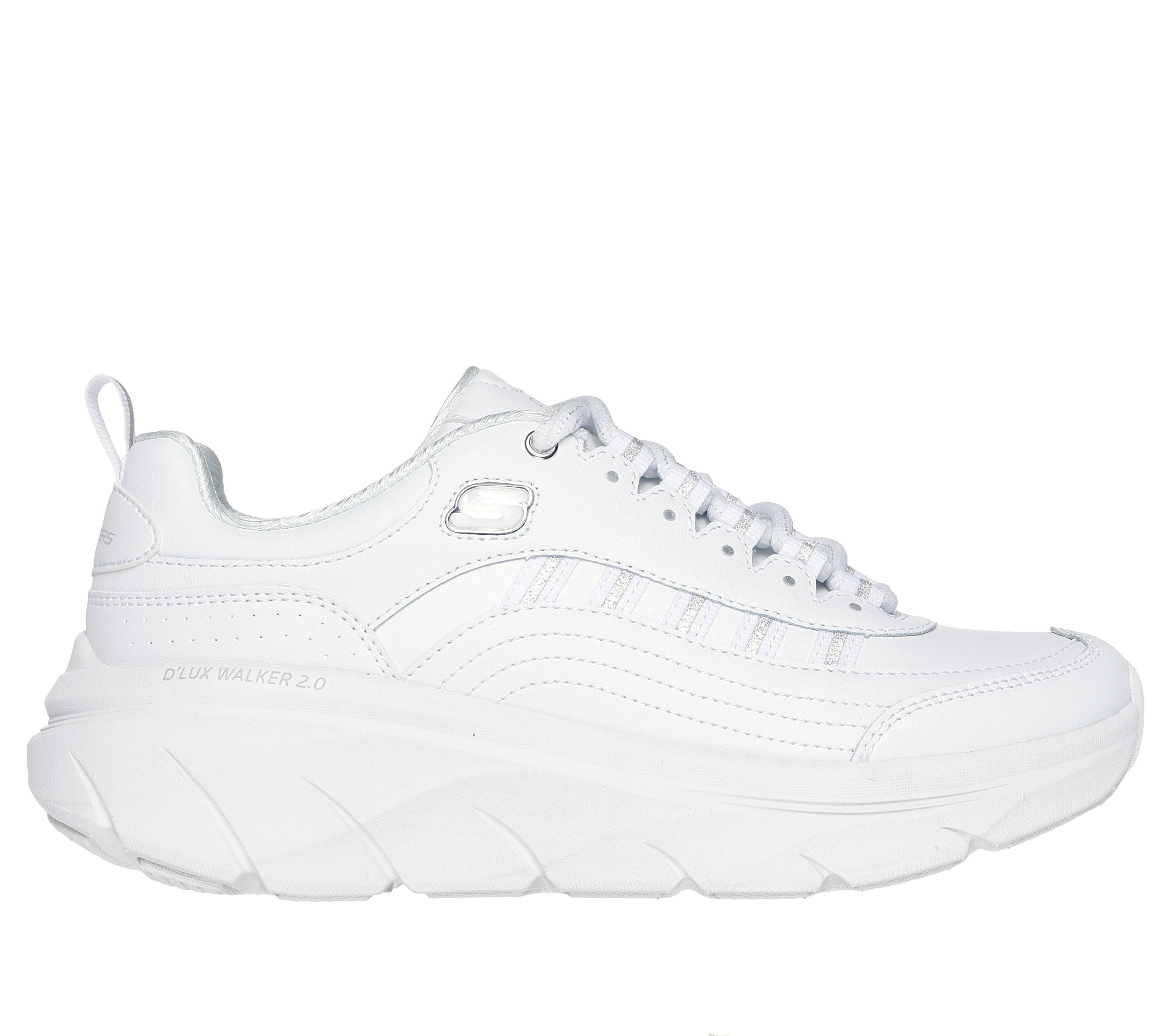 Chaussures femme D'LUX WALKER 2.0 GOLDEN STEP blanc / argent 5/5