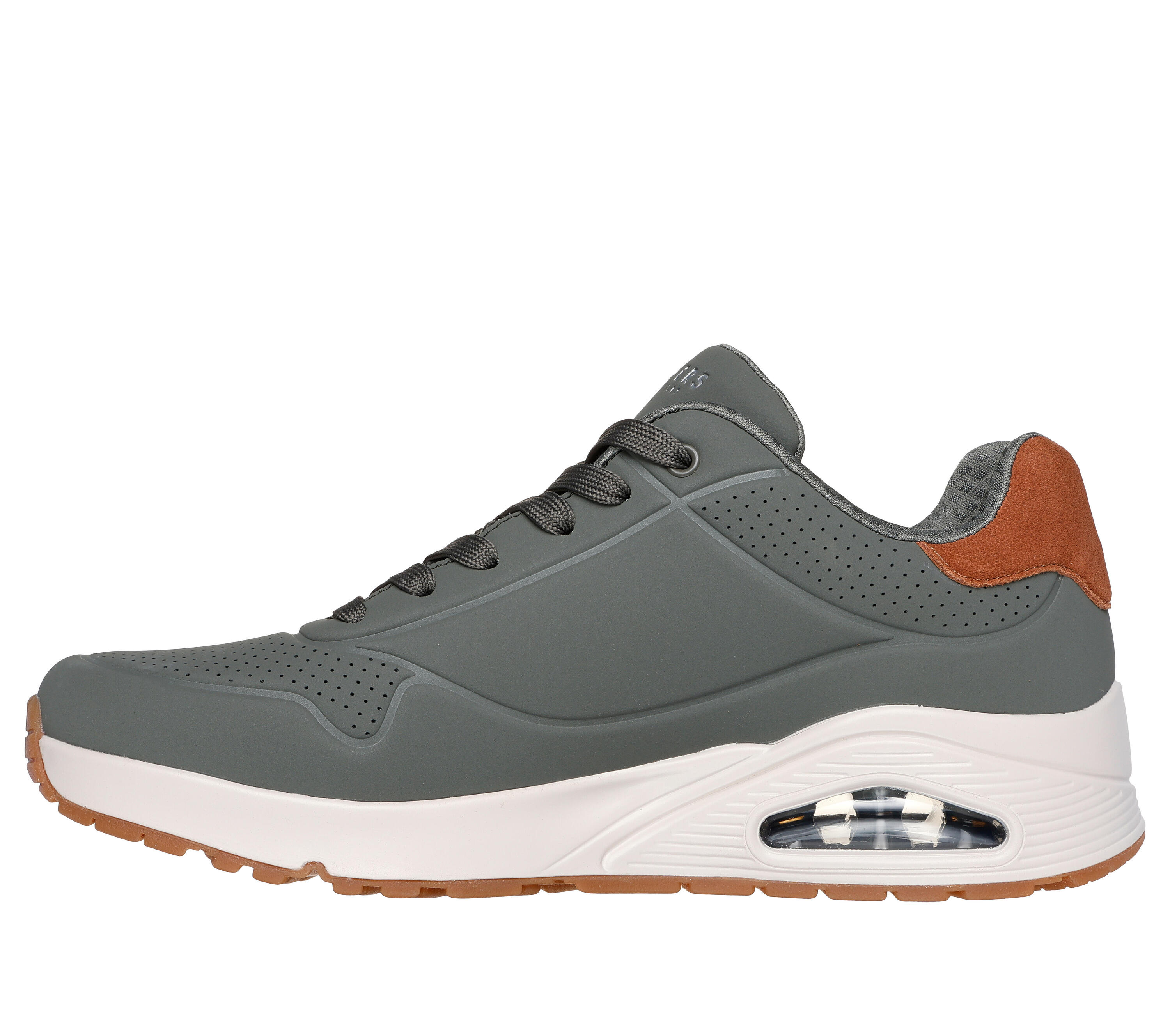 Heren UNO SUITED ON AIR Sneaker Olijfgroen / Kastanje 4/5