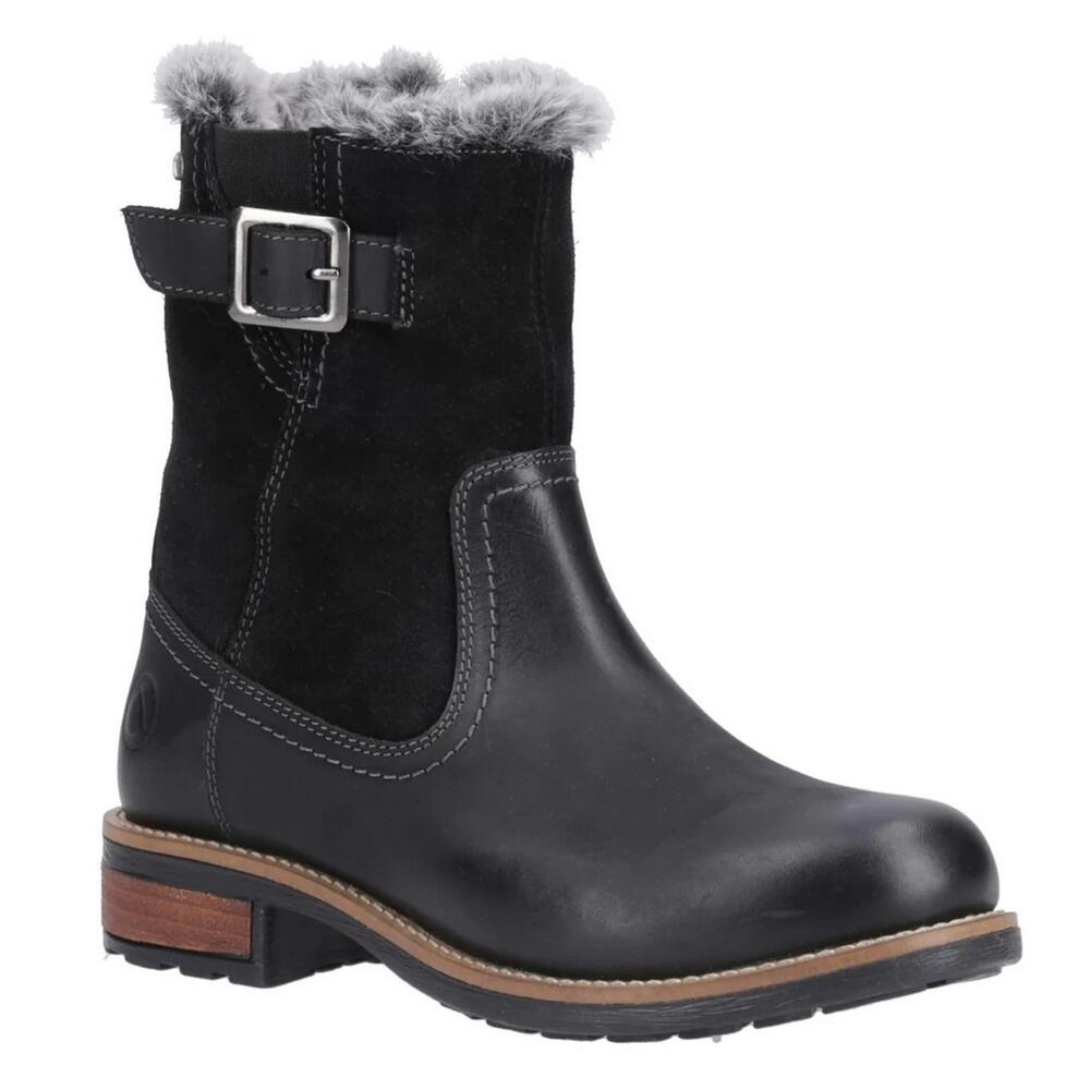 Womens/Ladies Kemerton Suede Ankle Boots (Black) 1/5