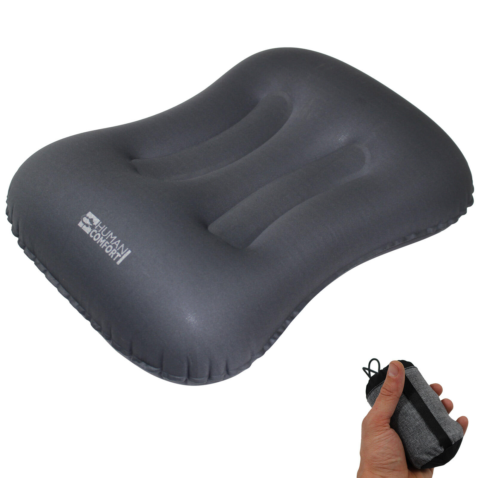 HUMAN COMFORT Almohada de camping Belves Mini Travel cervical hinchable