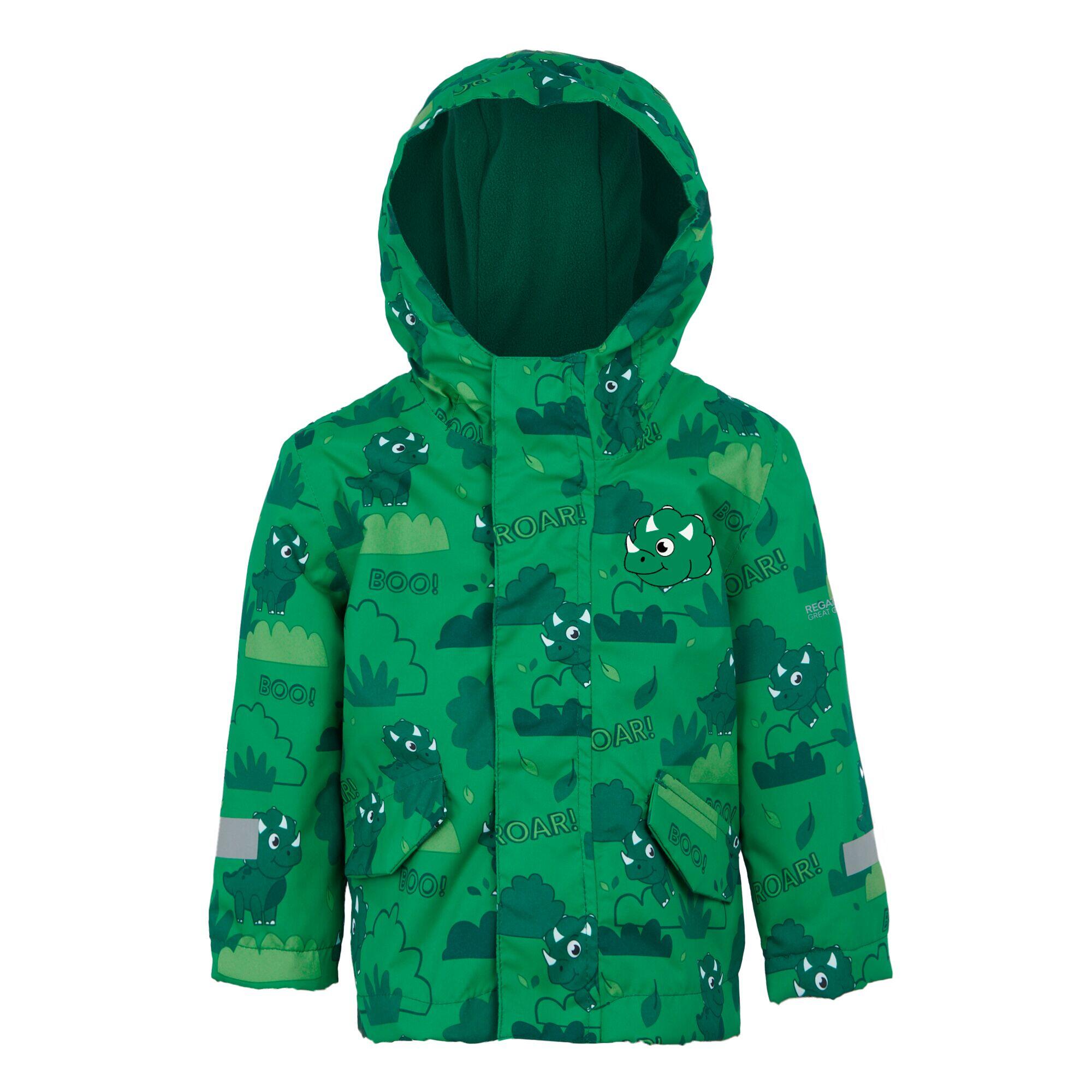 Veste Coupe-vent Garçon Imprimé Dinosaure – Léger, Imperméable – Pour école, Loisirs, Plein Air