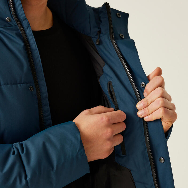Chaqueta senderismo hombre impermeable aislante Regatta Hayleyn, azul