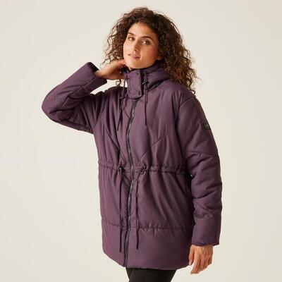 Gevulde jas hiking dames waterafstotend windbestendig