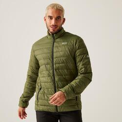 Chubasquero Senderismo Hombre Impermeable Regatta Hillpack Ii, verde botella