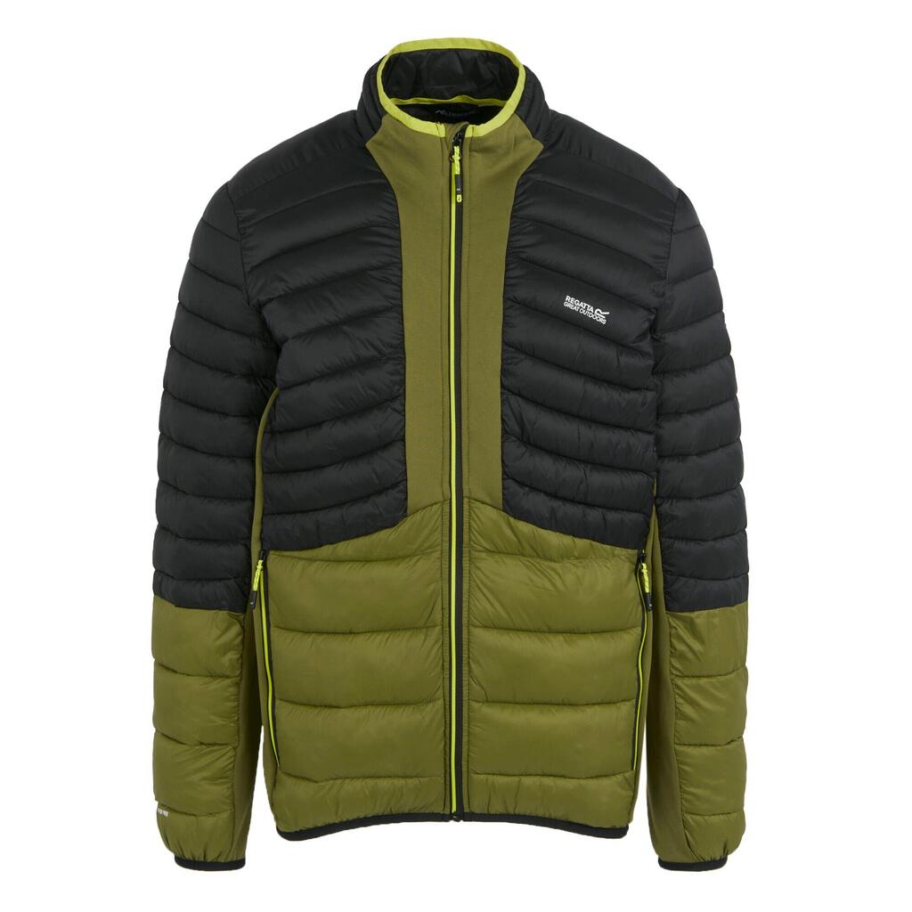 Mens Leedre Colour Block Hybrid Jacket (Nephrite Green/Black)