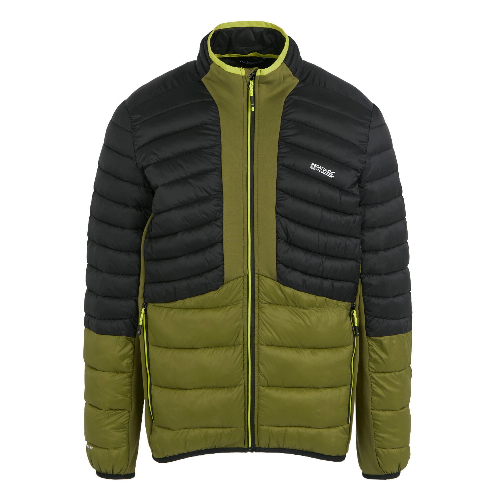 REGATTA Mens Leedre Colour Block Hybrid Jacket (Nephrite Green/Black)