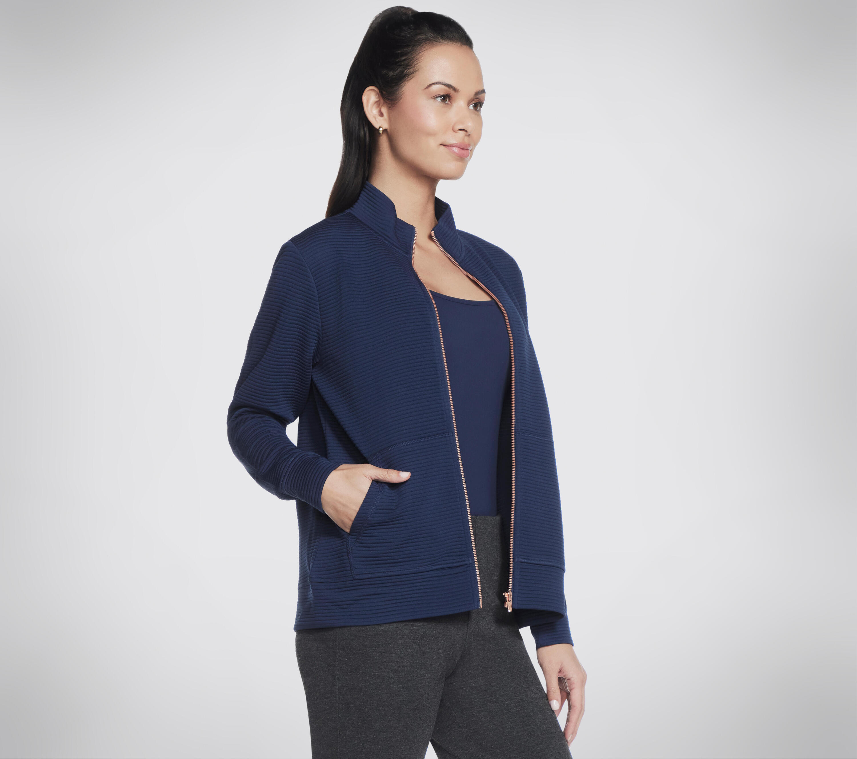 Damen THE GOWALK EVERYWHERE JACKET Funktionsjacke Dunkelblau 3/4