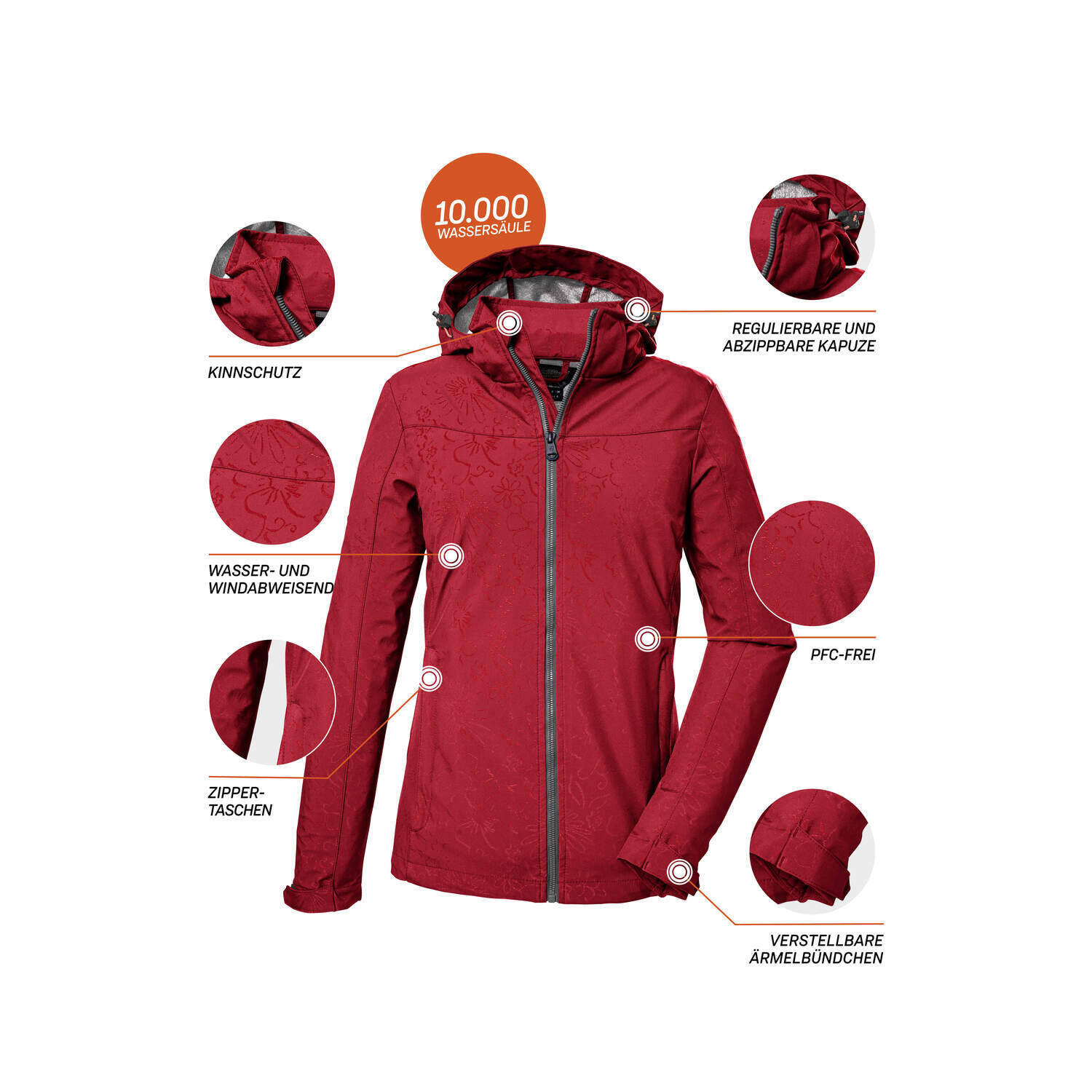 Killtec Softshelljacke Damen mit 10.000mm Wassersäule 6/6