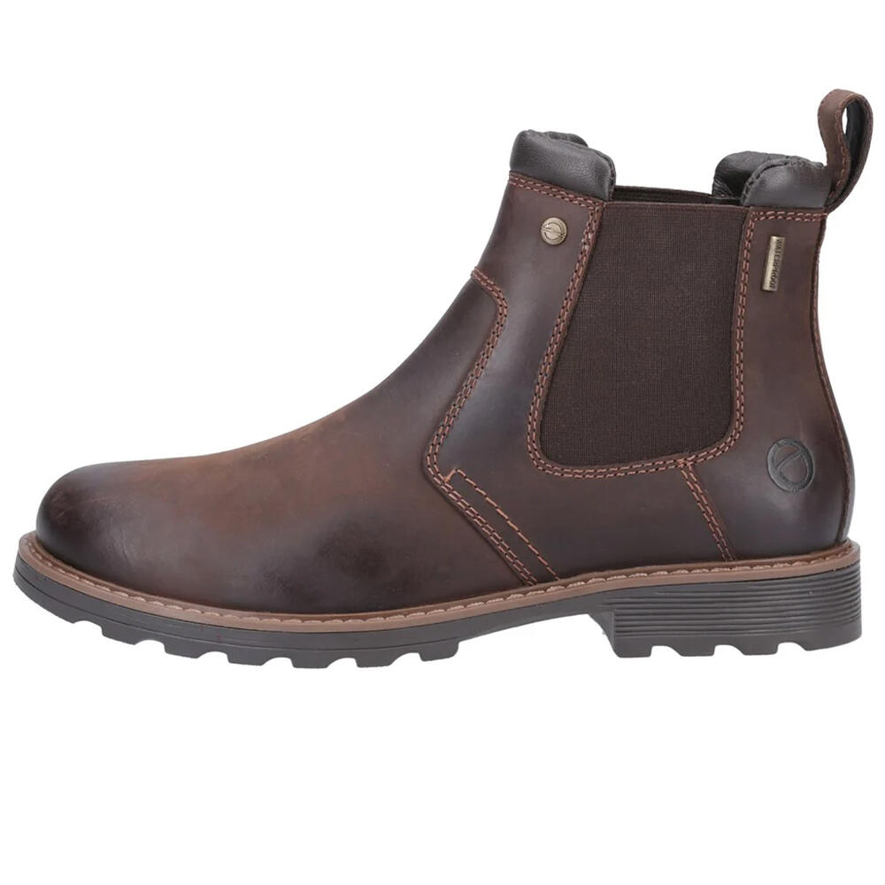 Stivali Chelsea Pelle Uomo Cotswold Leafield Marrone 3/5