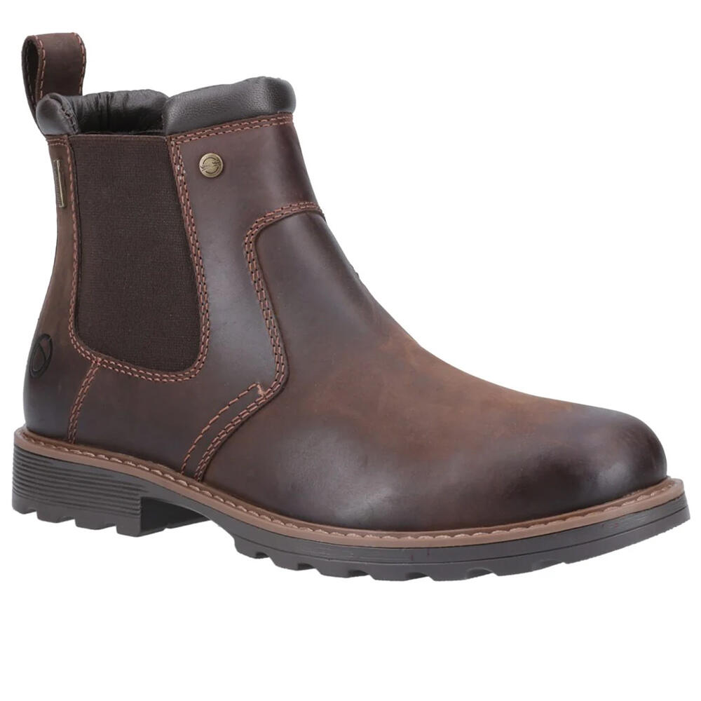 COTSWOLD Mens Leafield Leather Chelsea Boots (Brown)