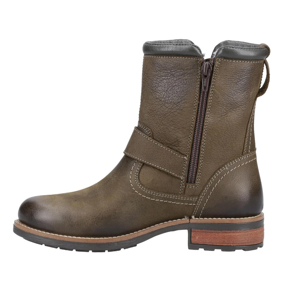 Stiefeletten "Kinsham", Leder Damen Khaki 3/5