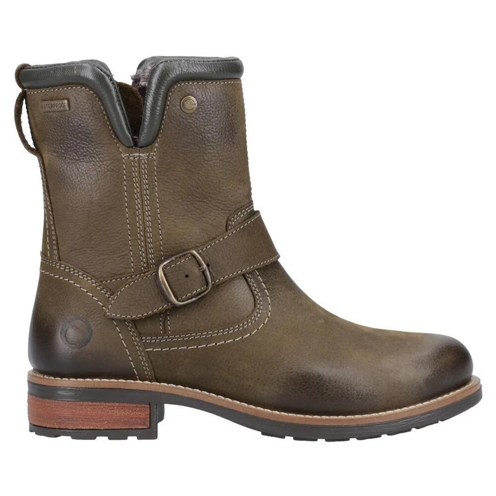 Stiefeletten "Kinsham", Leder Damen Khaki 4/5