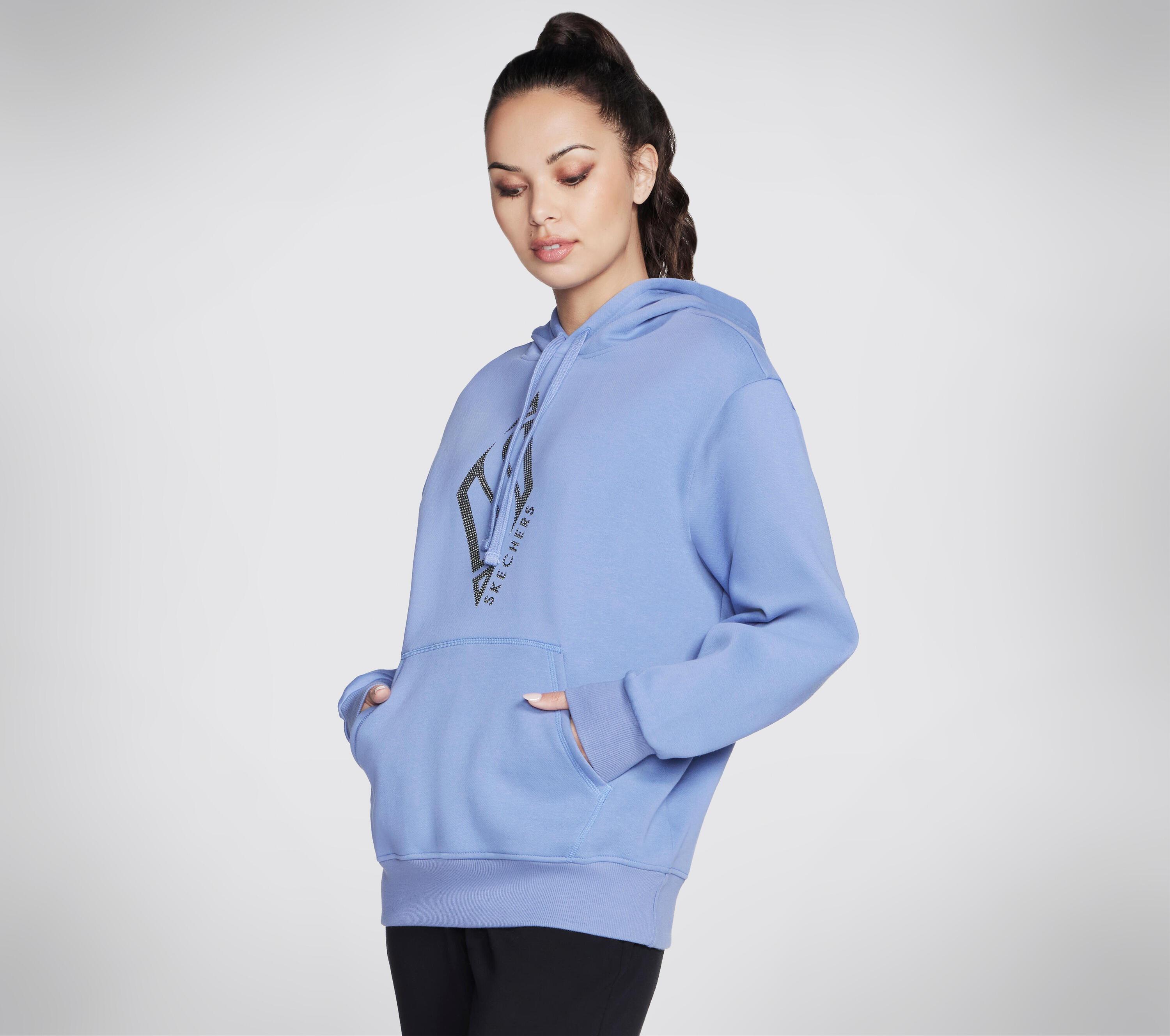 Damen SKECH-SWEATS DIAMOND SHINE HOODIE Kapuzensweats langarm Samtblau 4/4