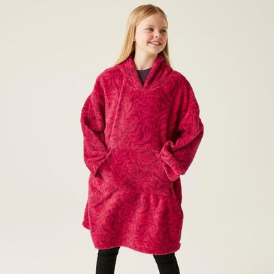 De cosy poncho sportieve fleece voor kinderen