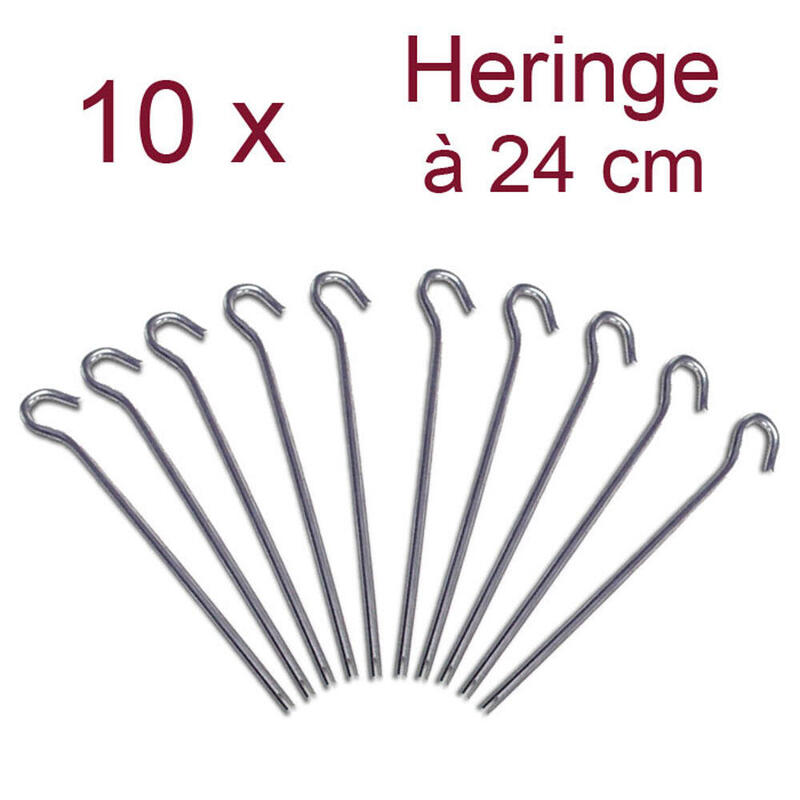 10 x haringen 24 cm rotsnagel tentharing grondnagel 4 mm stalen nagels