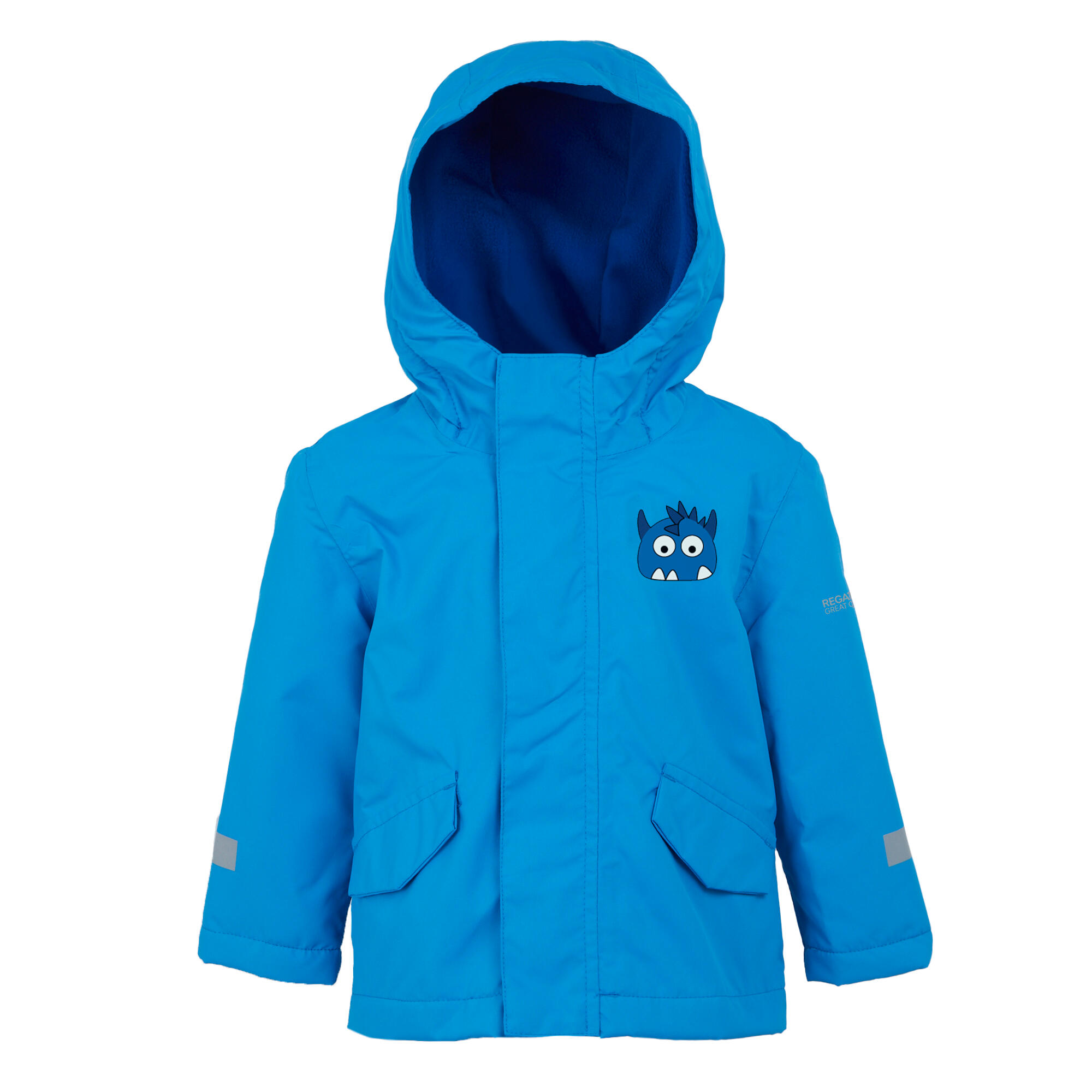 REGATTA Childrens/Kids Spike The Monster Waterproof Jacket (Hydro Blue)