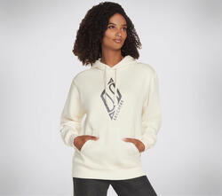 Sweat à capuche femme SKECH-SWEATS DIAMOND SHINE à manches longues blanc