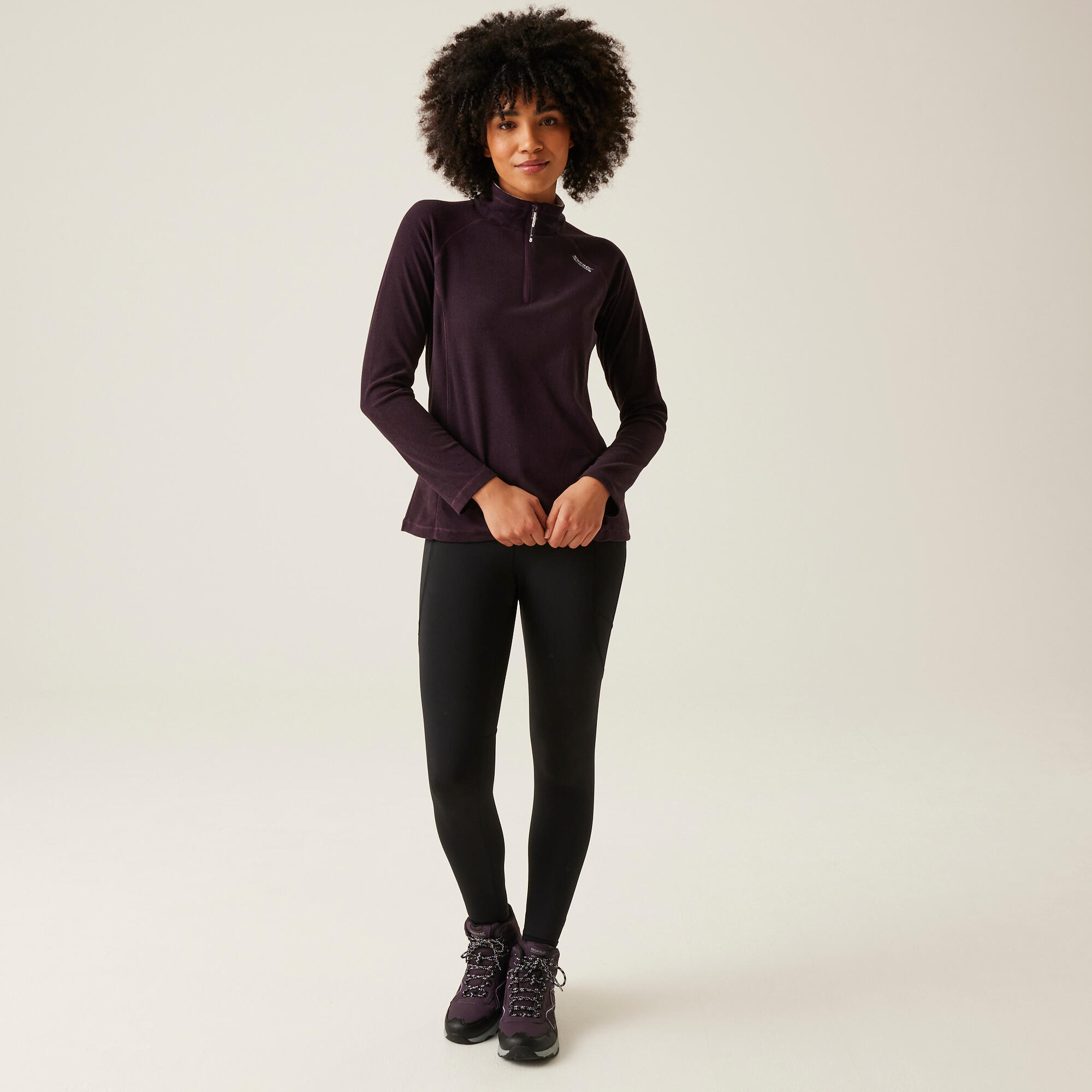 Montes Womens Lightweight Half-Zip Hiking Fleece 3/7