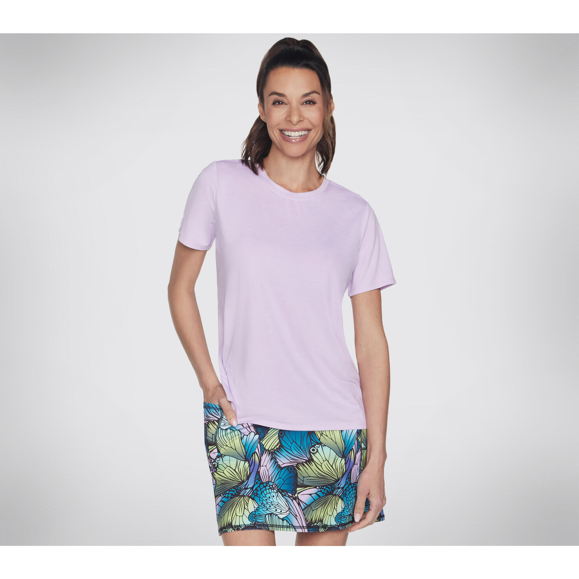 Skechers - T-shirt/débardeur Godri Swift Pour Femme Pastel Lilas / Blanc - T-shirt Manches Courtes - Violet - Decathlon