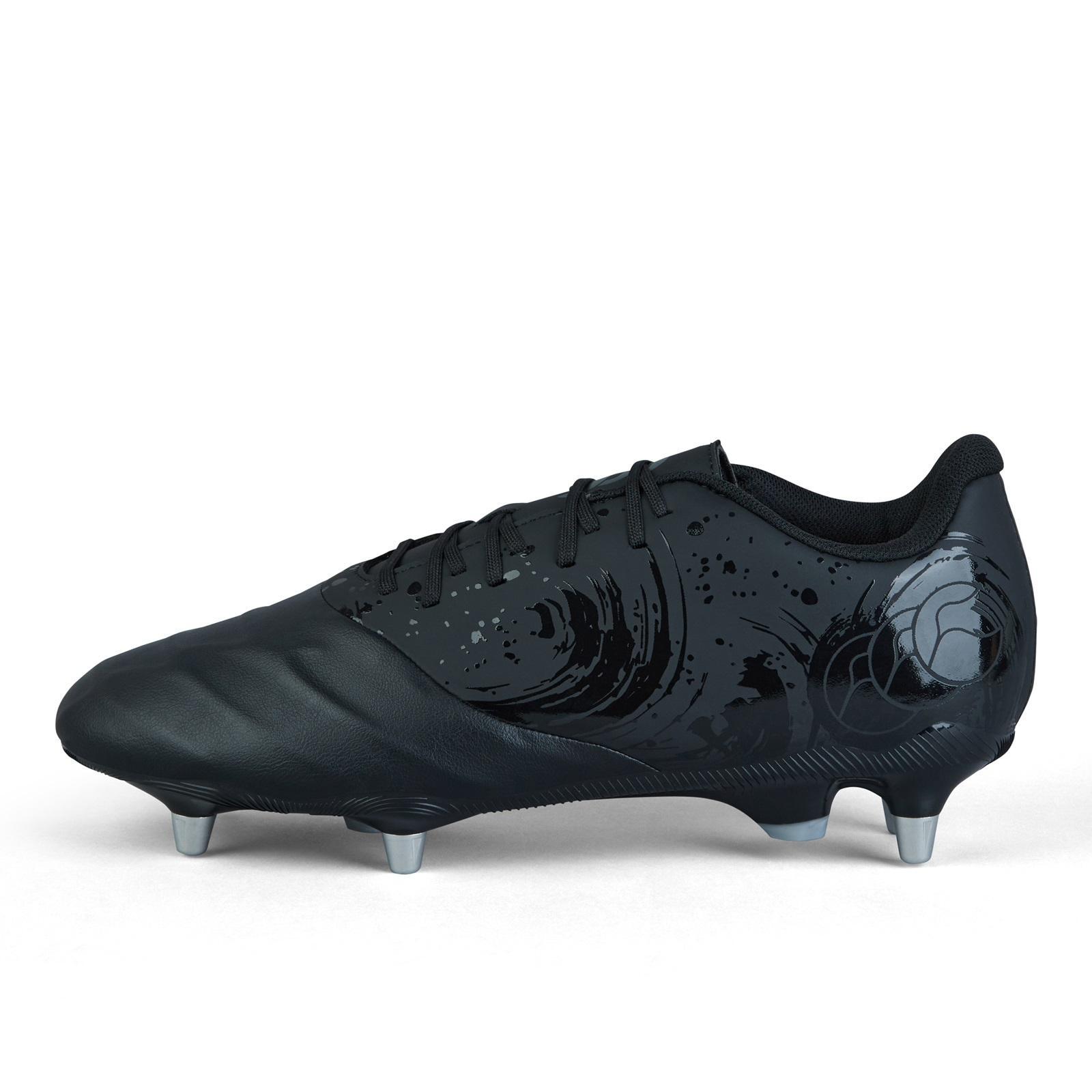 PHOENIX GENESIS PRO Scarpe da rugby morbide per adulti (nero / argento)