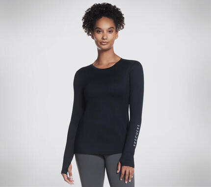 Damen GODRI SWIFT LS CREW T-Shirts/Tanks langarm Schwarz