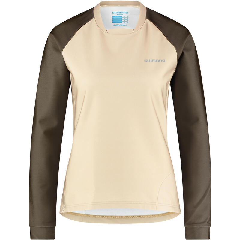 SHIMANO Chaud à manches longues SAIKO, beige plume, pour femme