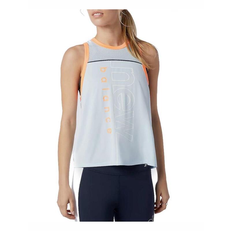 Camiseta sin mangas para Mujer New balance  printed fast flight Gris