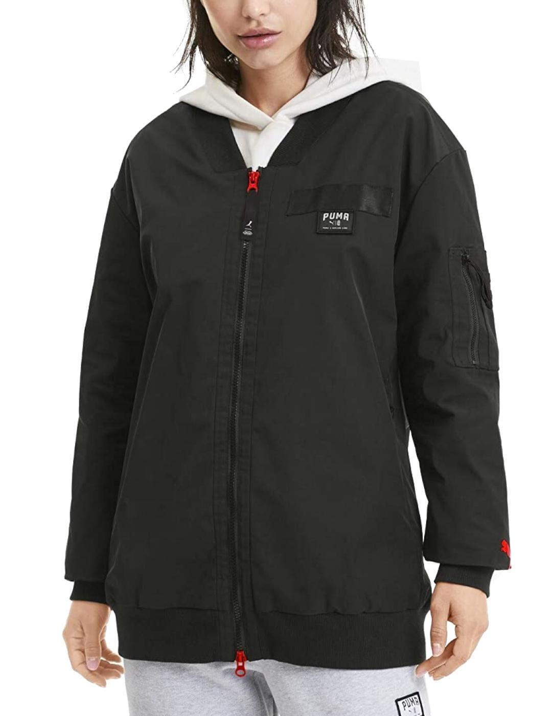 Casacos masculinos Puma Al hoodie Preto 2/2