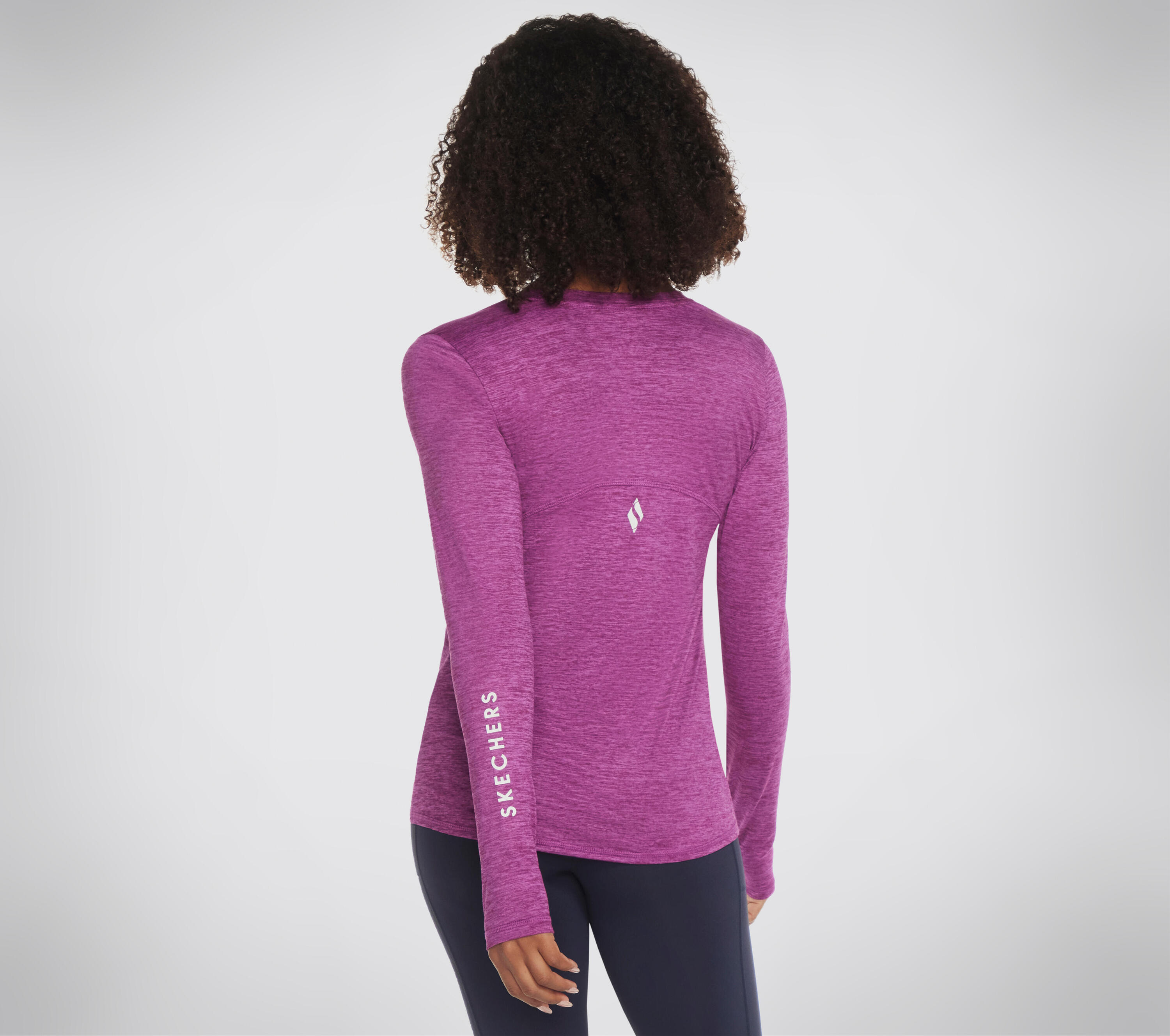 Dames longsleeve GODRI SWIFT LS CREW paars / stokroos 2/3