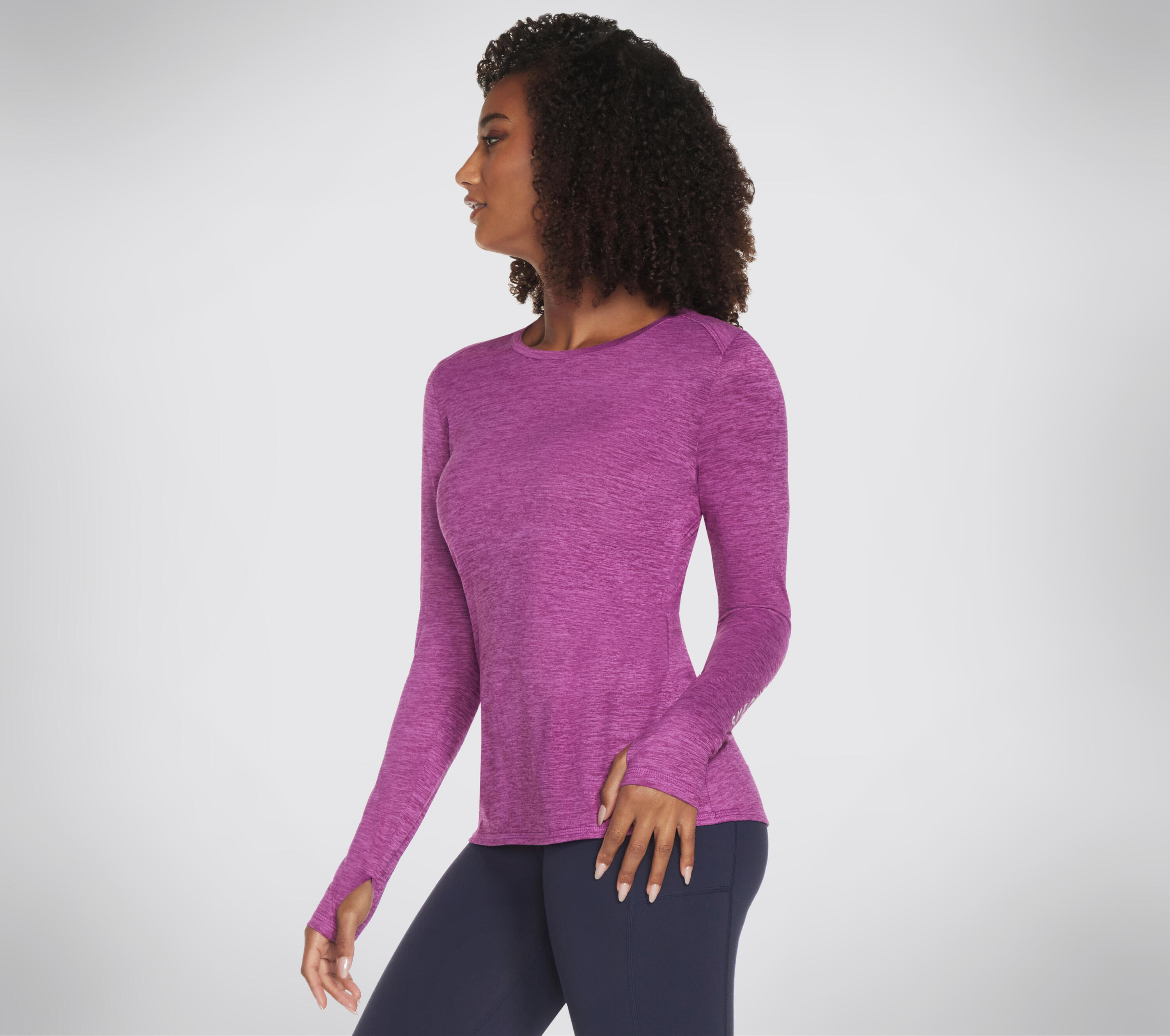 Dames longsleeve GODRI SWIFT LS CREW paars / stokroos 3/3