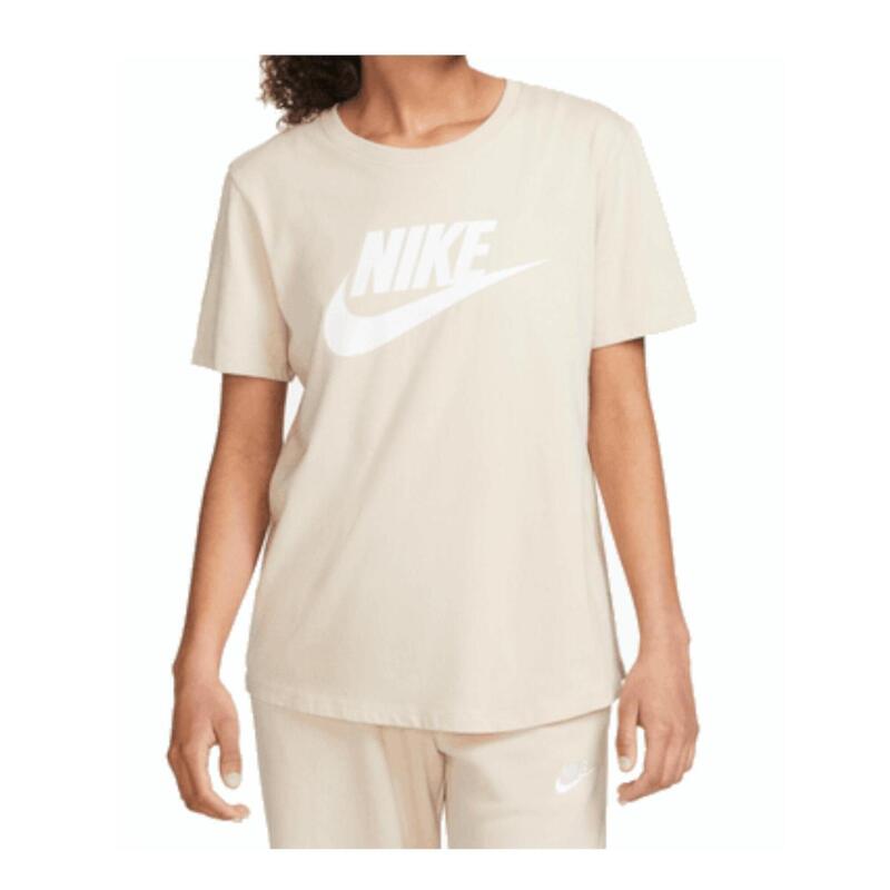 Camiseta de manga corta para Mujer Nike Club ss Beige