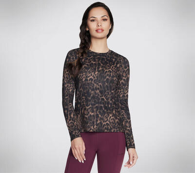 Damen GODRI SERENE CHEETAH LS T-Shirts/Tanks langarm Leopard