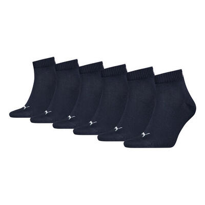 PUMA Unisex Socken, 3er Pack - Quarter, Sneaker Schwarz 35-38