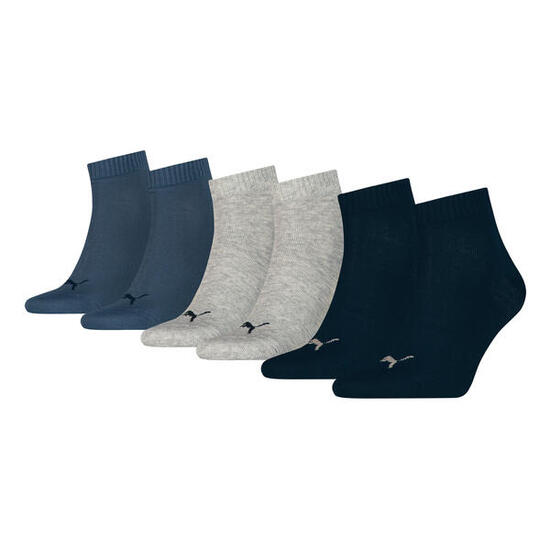 Quarter Socken 3 Paar weich komfortabel Herren Damen Unisex - Soft Cotton