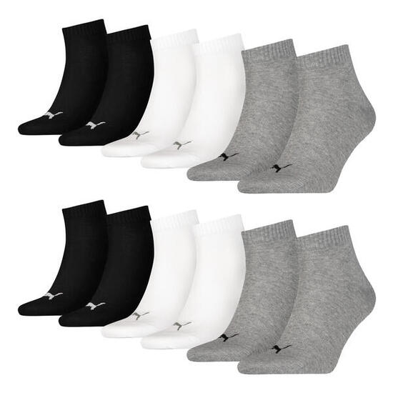Quarter Socken 6 Paar weich komfortabel Herren Damen Unisex - Soft Cotton