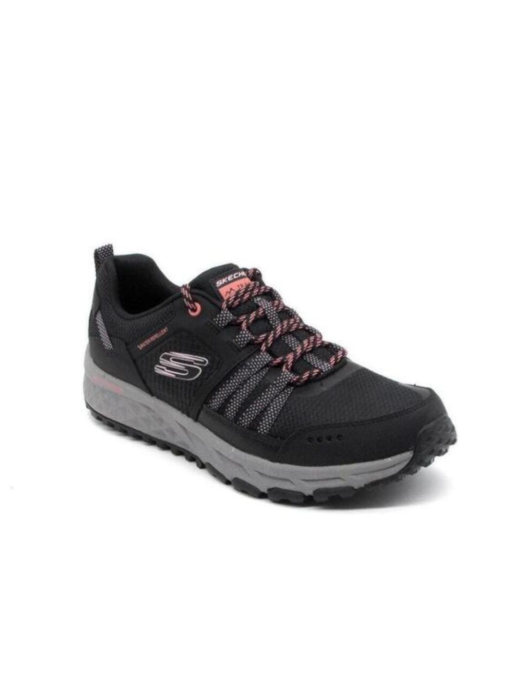 Women's Skechers Escape Black Running and Trail Shoes 3/5