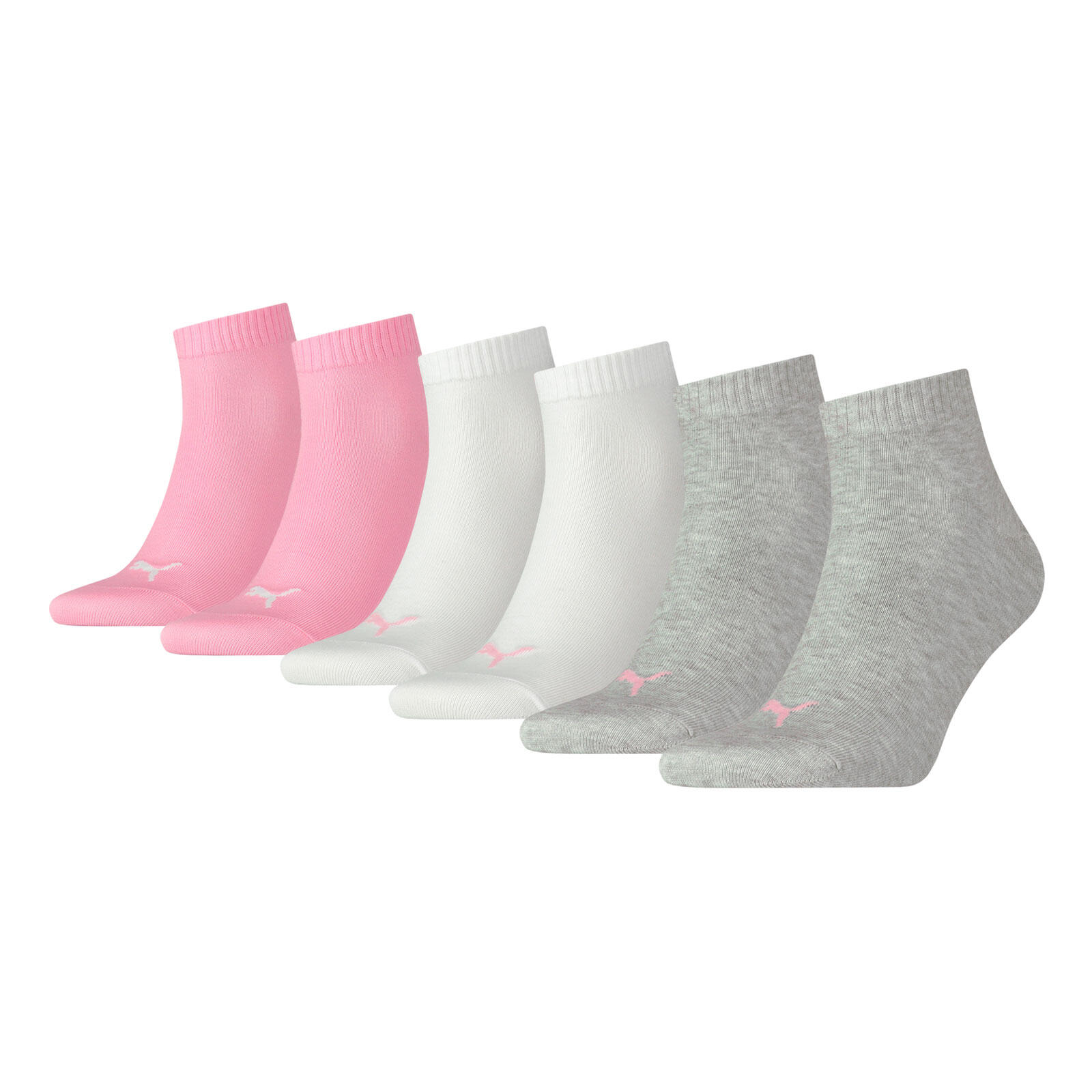 PUMA Quarter Socken 3 Paar weich komfortabel Herren Damen Unisex - Soft Cotton