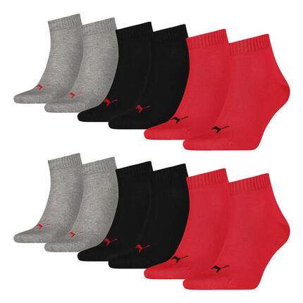 Quarter Socken 6 Paar weich komfortabel Herren Damen Unisex - Soft Cotton