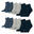 Quarter Socken 6 Paar weich komfortabel Herren Damen Unisex - Soft Cotton