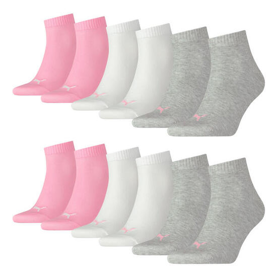 Quarter Socken 6 Paar weich komfortabel Herren Damen Unisex - Soft Cotton