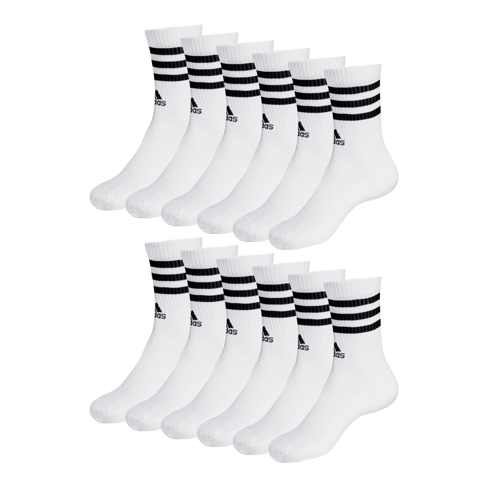 ADIDAS Crewsocks Sportsocken 6 Paar Herren Damen - Cushioned Crew